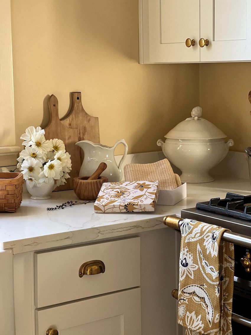 Le Coffret de Torchons Indienne Moutarde