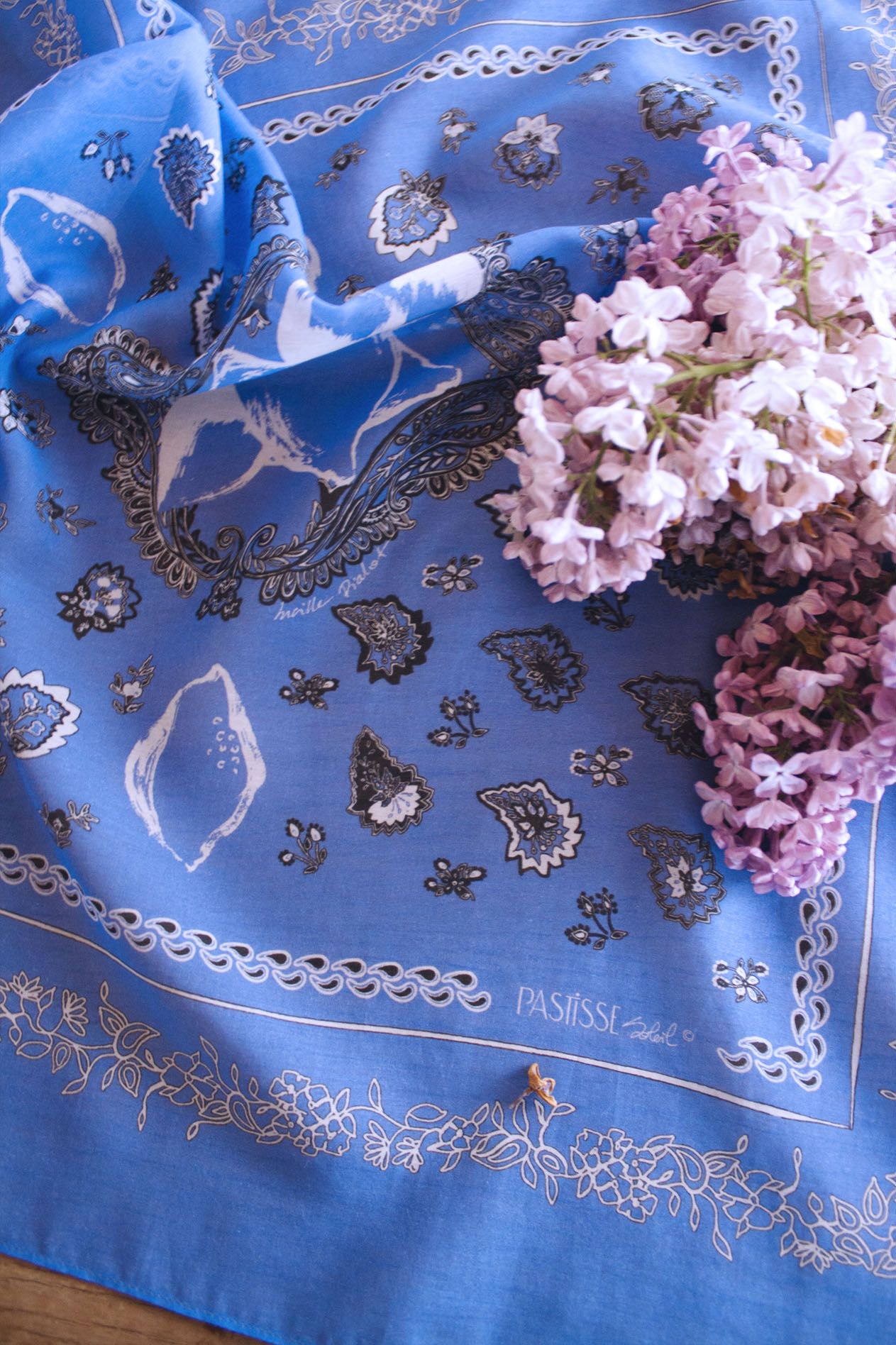 Le Bandana de Soie Le Gardian Bleu