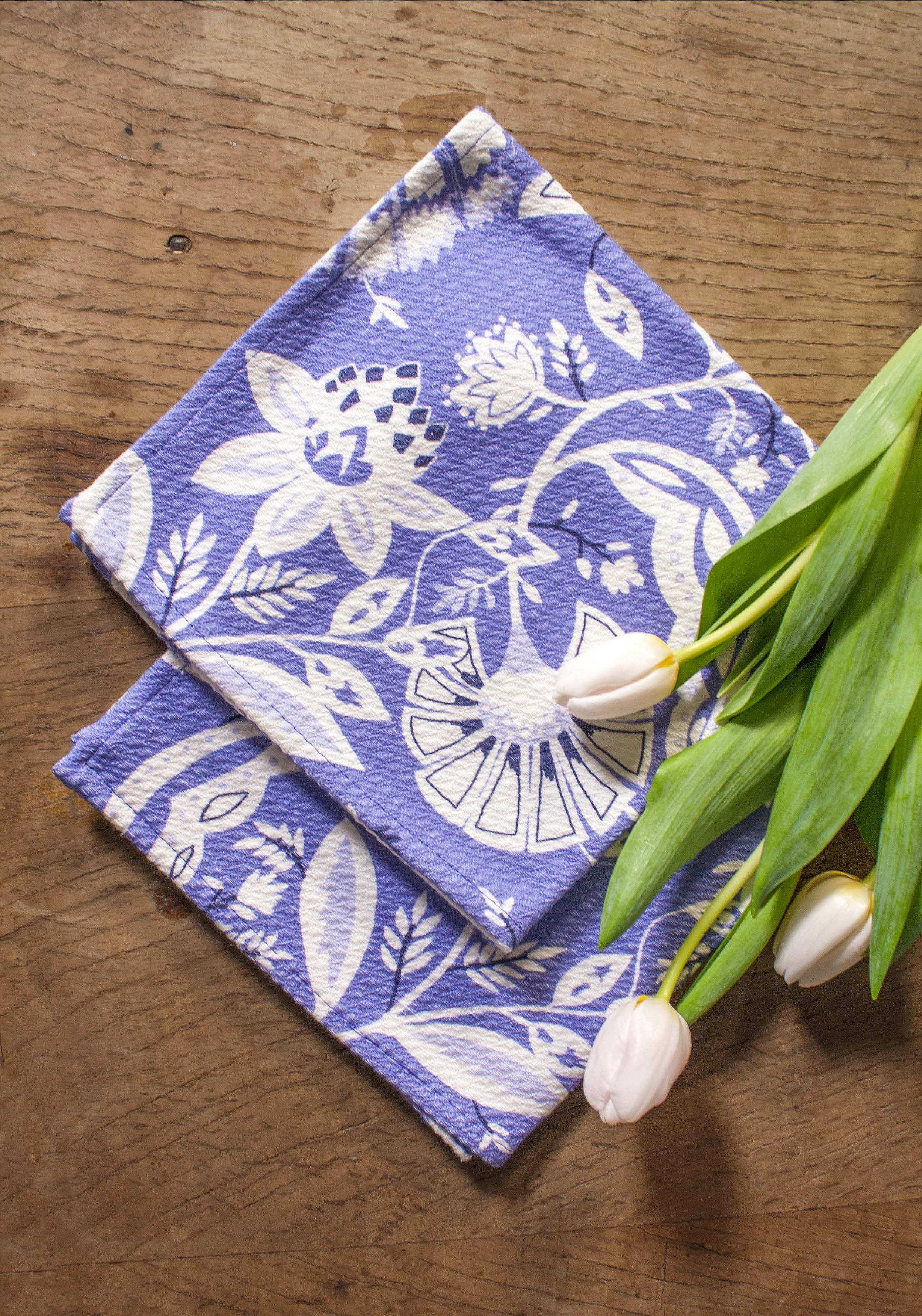 Les Serviettes Indienne Bleue