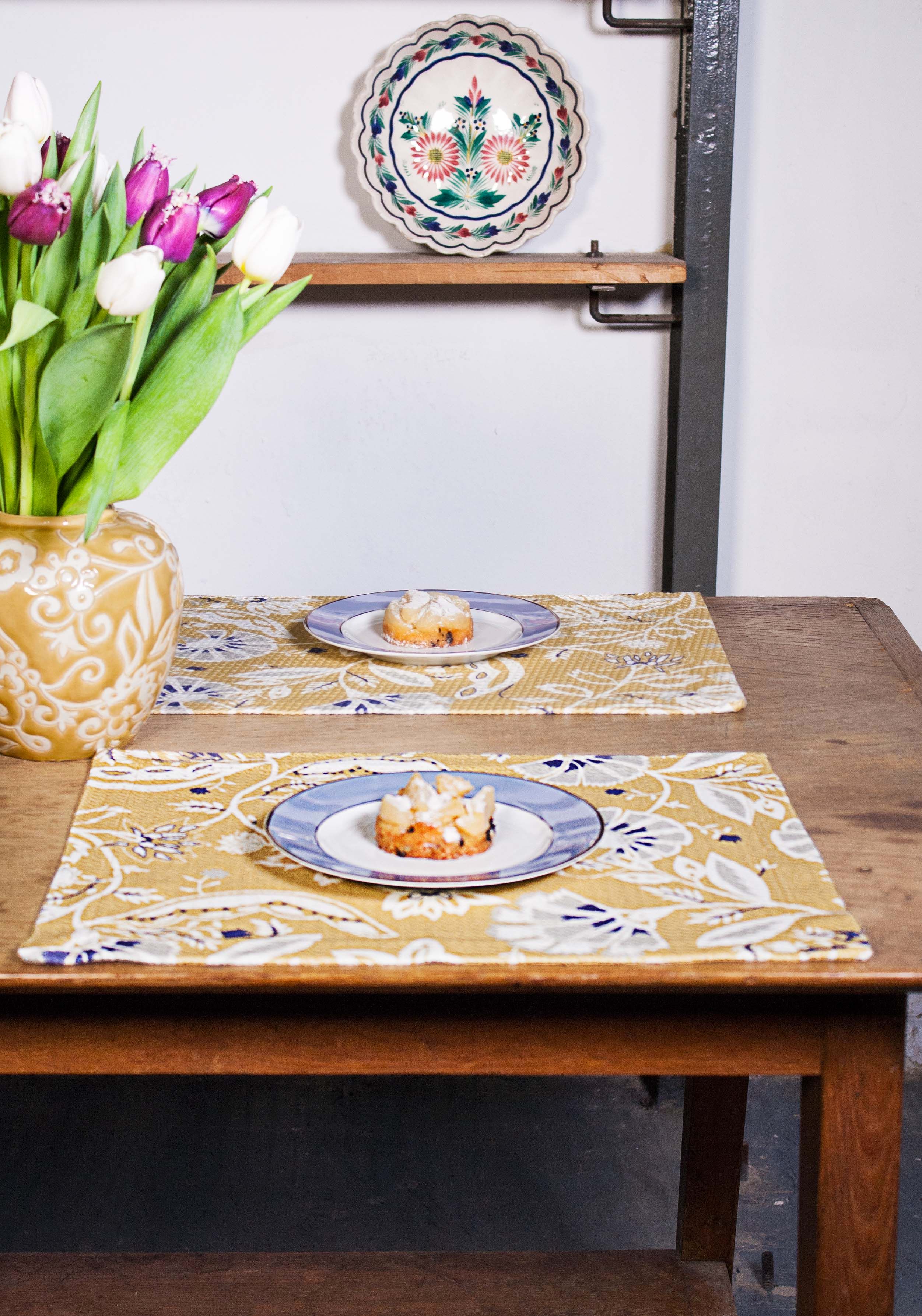 Les Sets de Table Indienne Moutarde