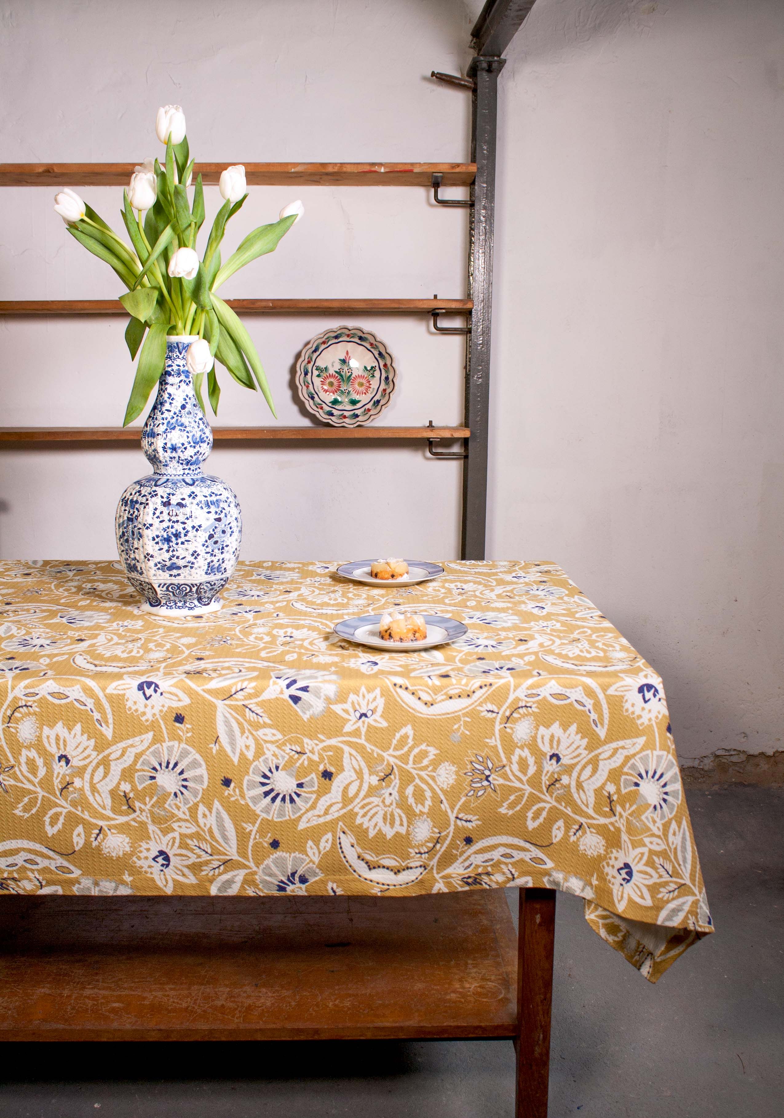 La Nappe Indienne Moutarde