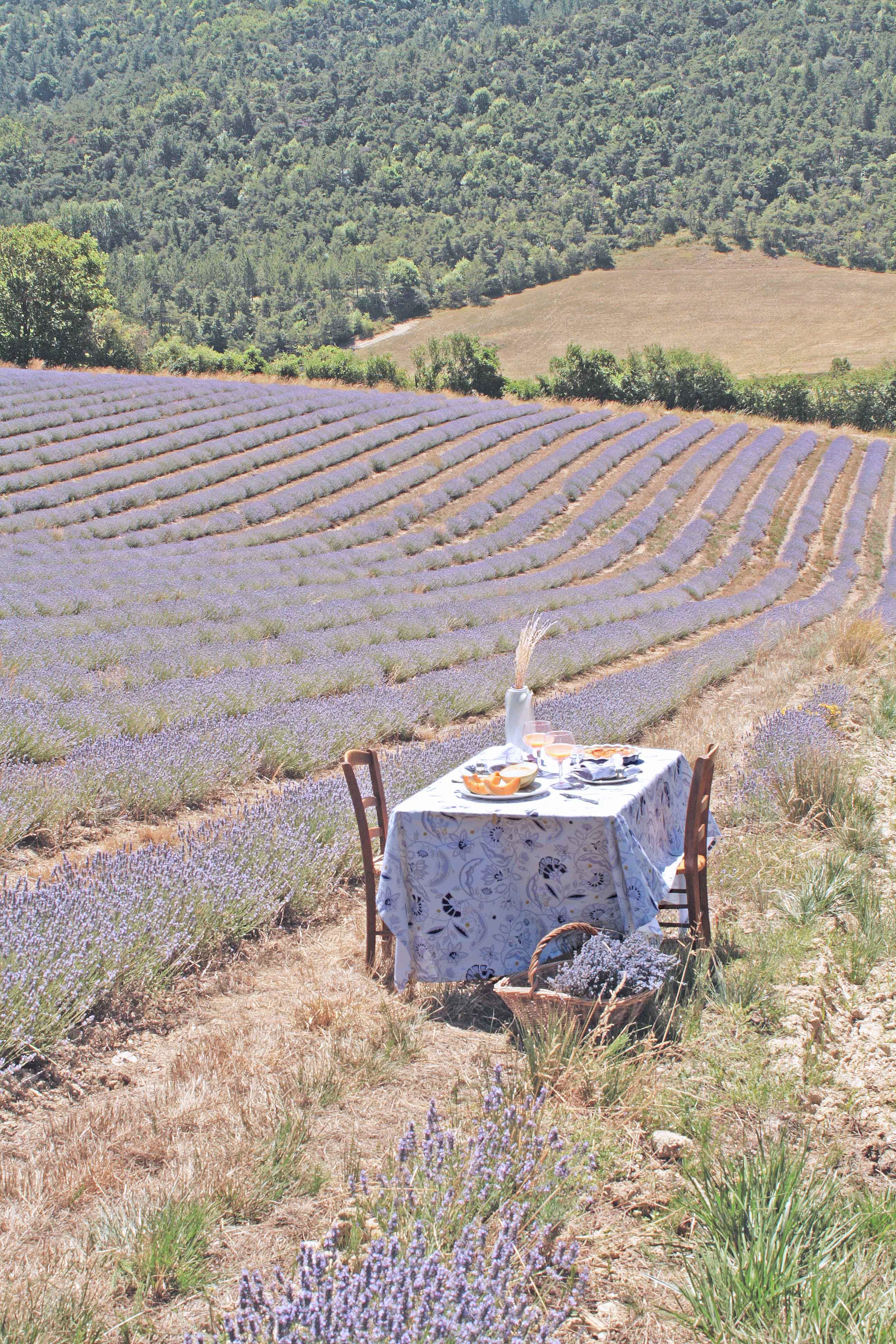 Les Serviettes Lavande Crème