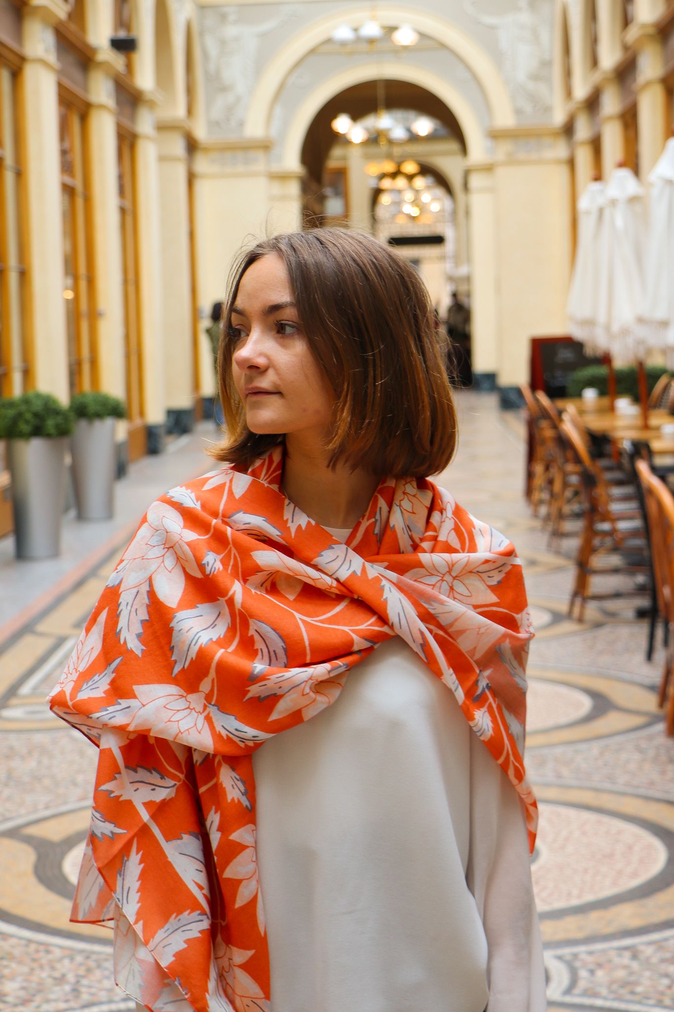 L'Étole L'Indienne Exotique Orange