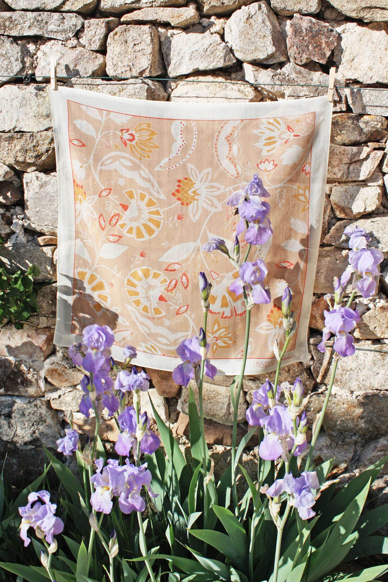 Le Bandana de Soie Indienne Pêche