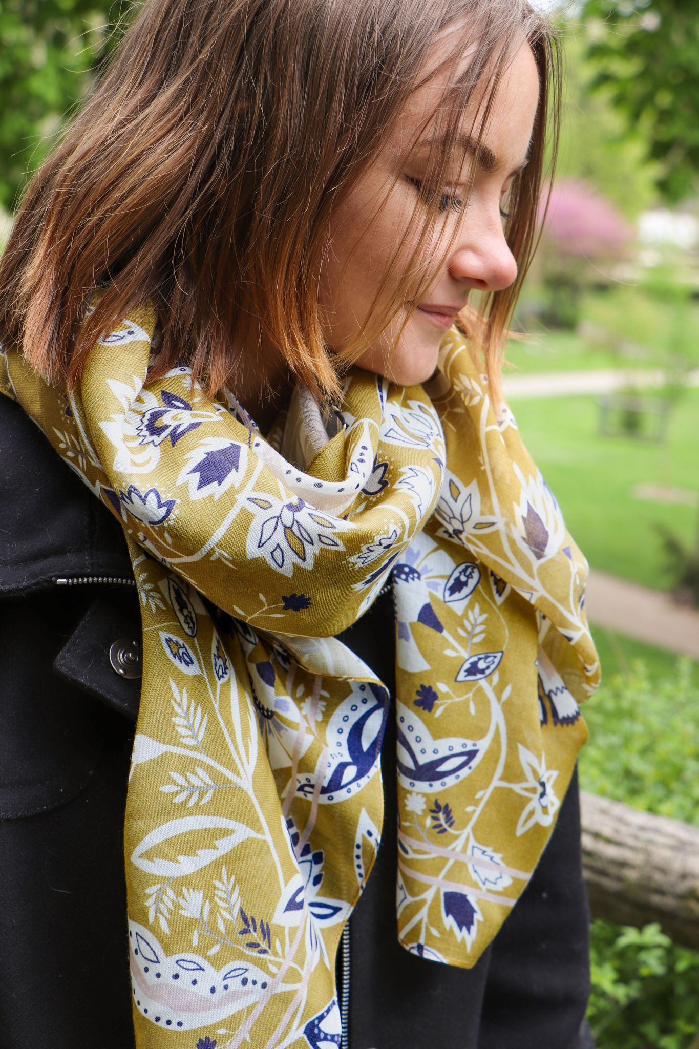 L'Étole Indienne Moutarde