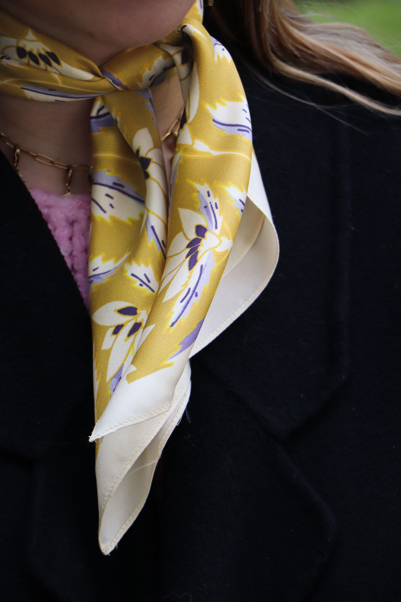 Le Carré Indienne Exotique Moutarde