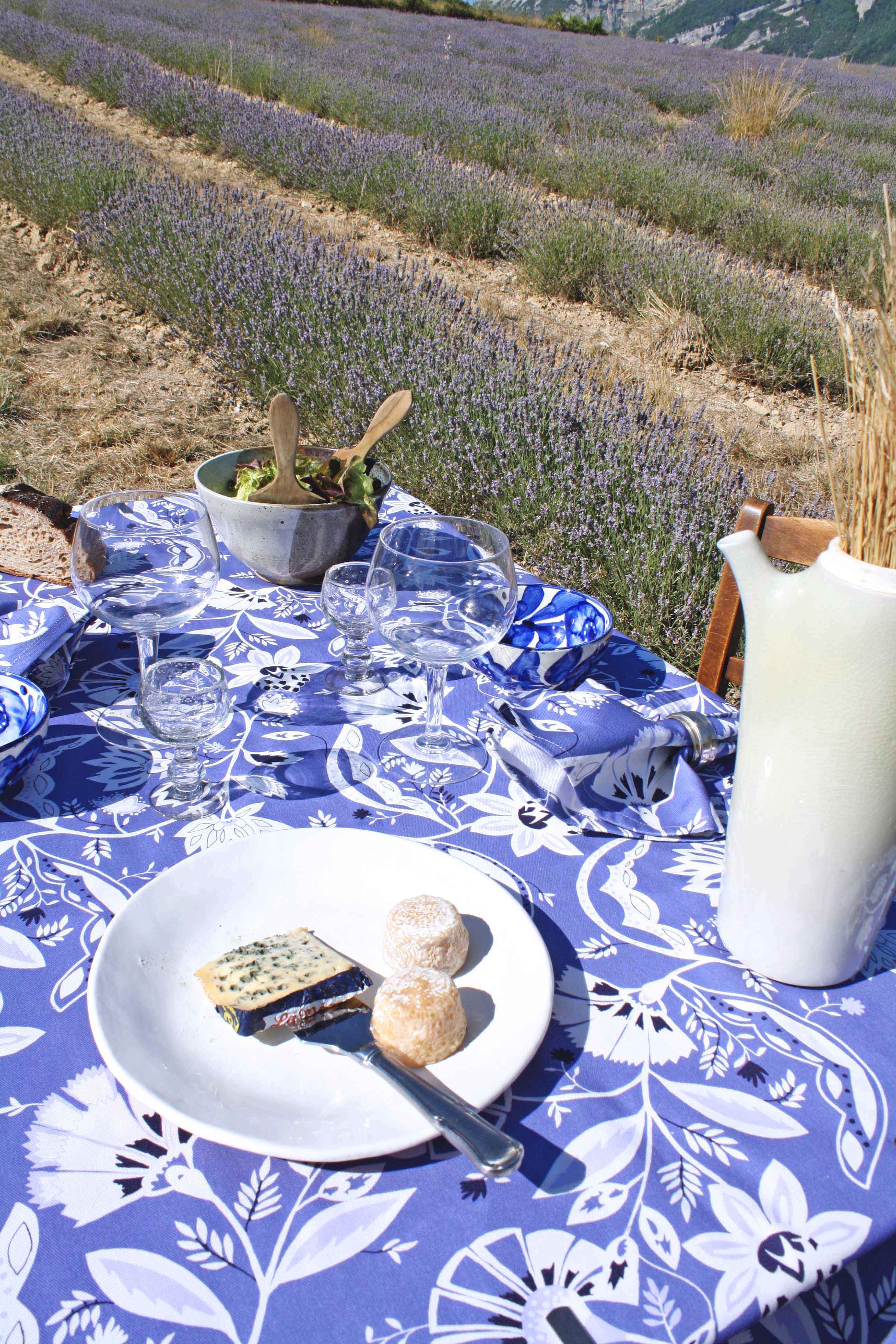 Les Serviettes Indienne Bleue